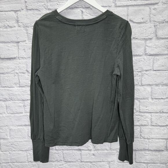 Nation LTD Jonnie Snap Long Sleeve Top in Hunter Green Size L Womens - Picture 7 of 7